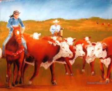 Indiens et cowboys œuvres - bétail
